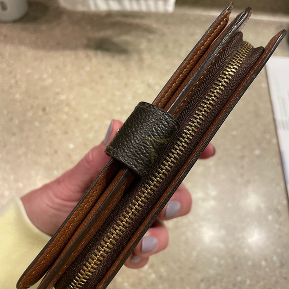 Monogrammed Brown Wallet - Picture 3 of 12